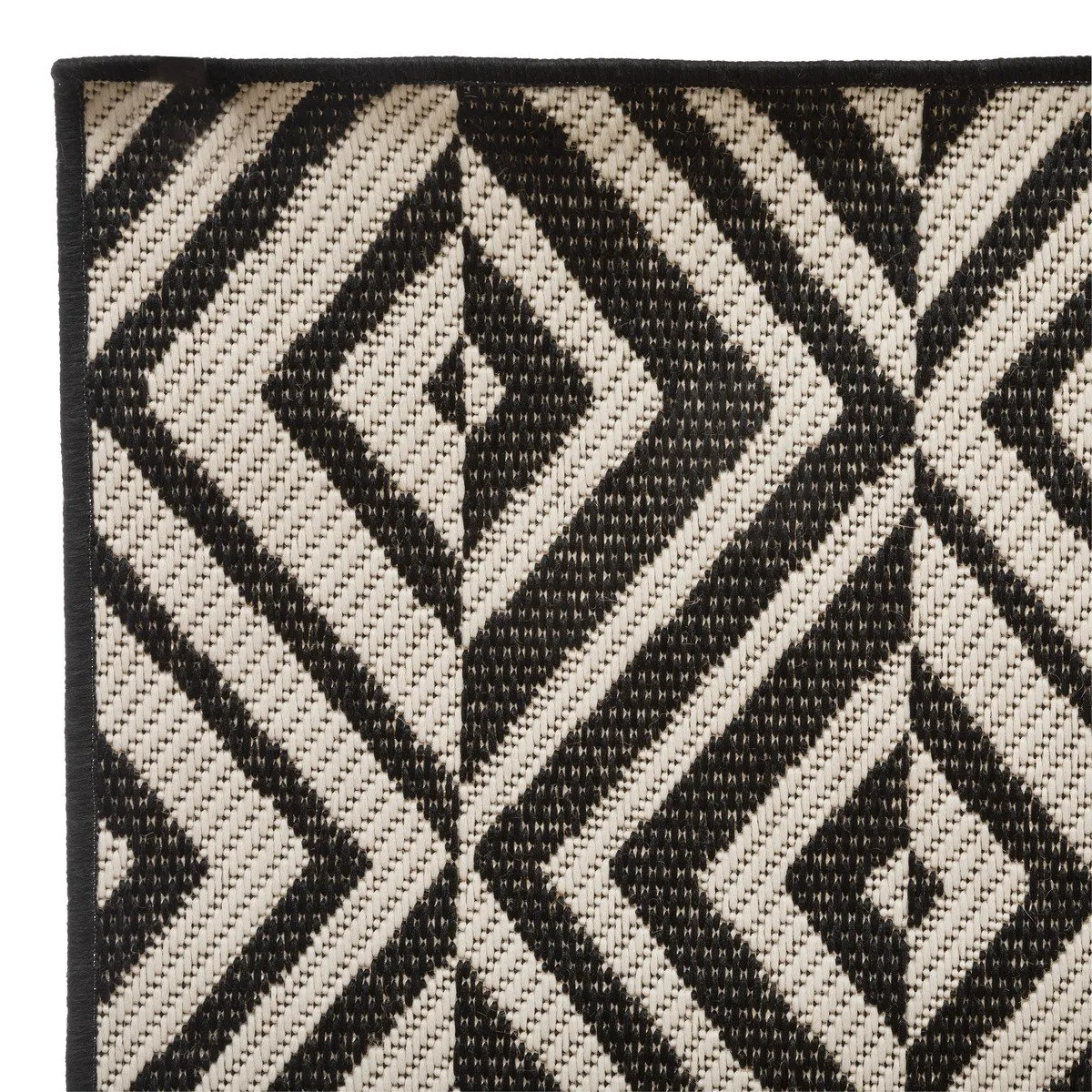 TAPIS EXTERIEUR ET INTERIEUR COLOR NOIR ET BLANC 120X160CM