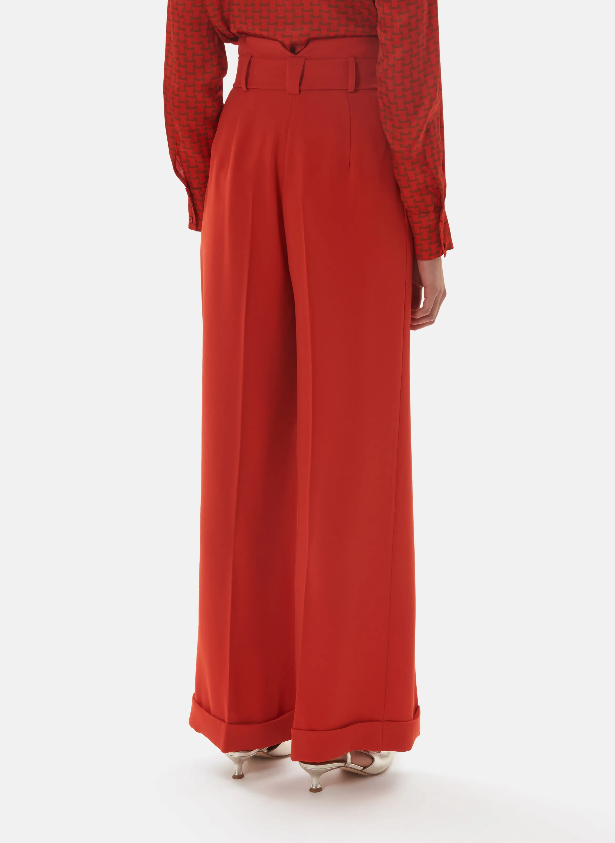TARA JARMON  Pantalon largeclassique - pyla - Rouge