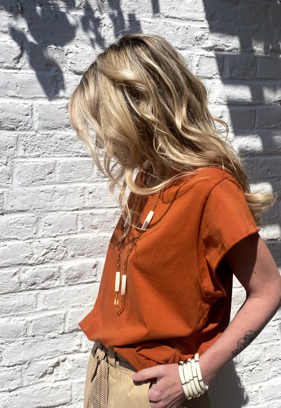 Tee-shirt camel basique