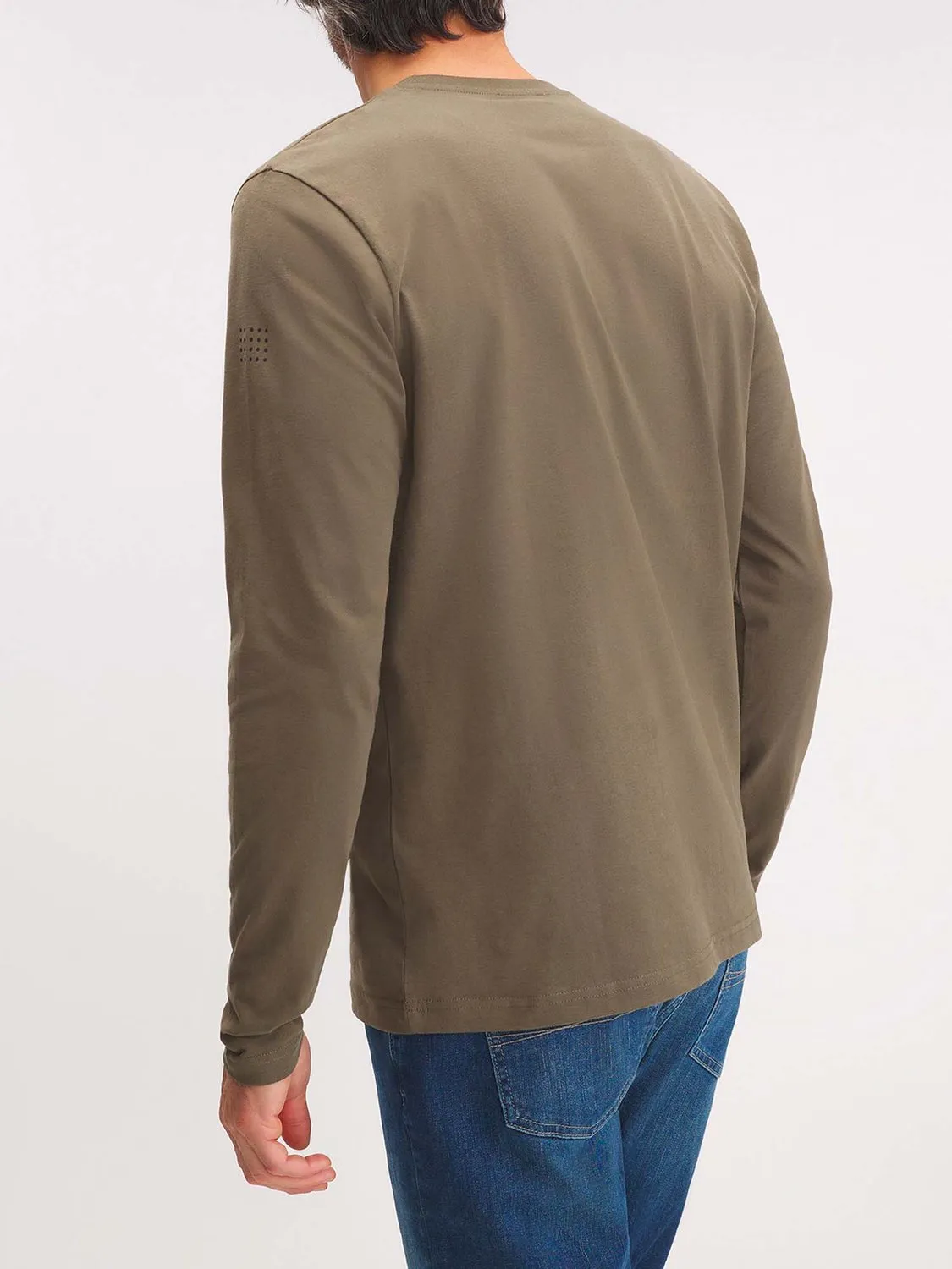 Tee Shirt Homme Manches Longues Kaki tbs