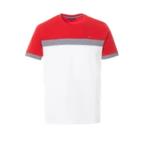 TEE SHIRT MC BLANC/ROUGE HILTONA