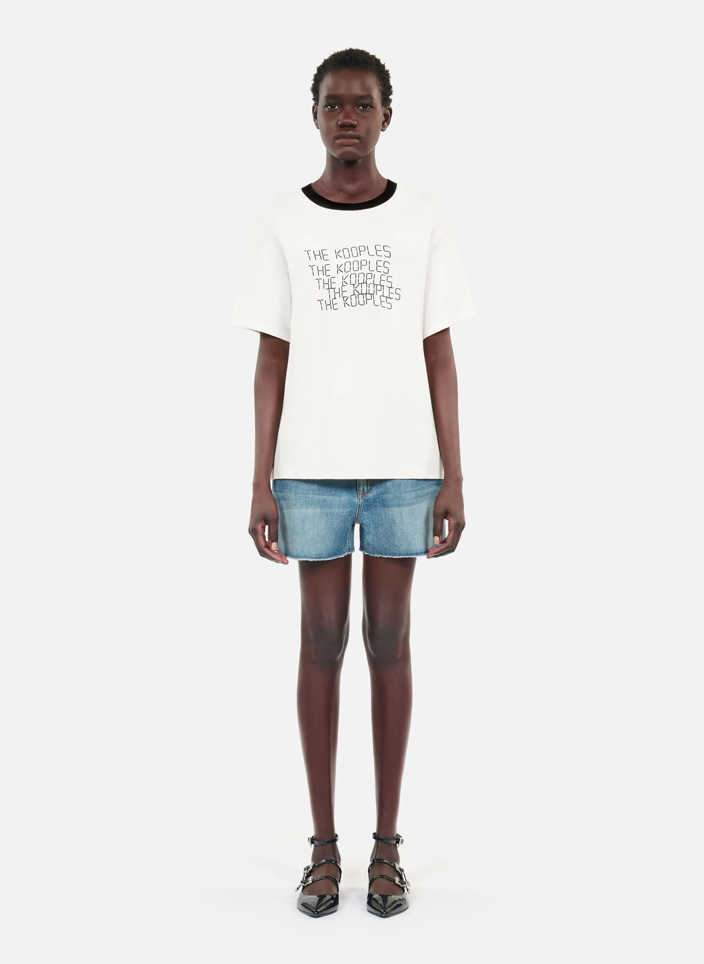 THE KOOPLES  Tee-shirt col rond en coton - Blanc