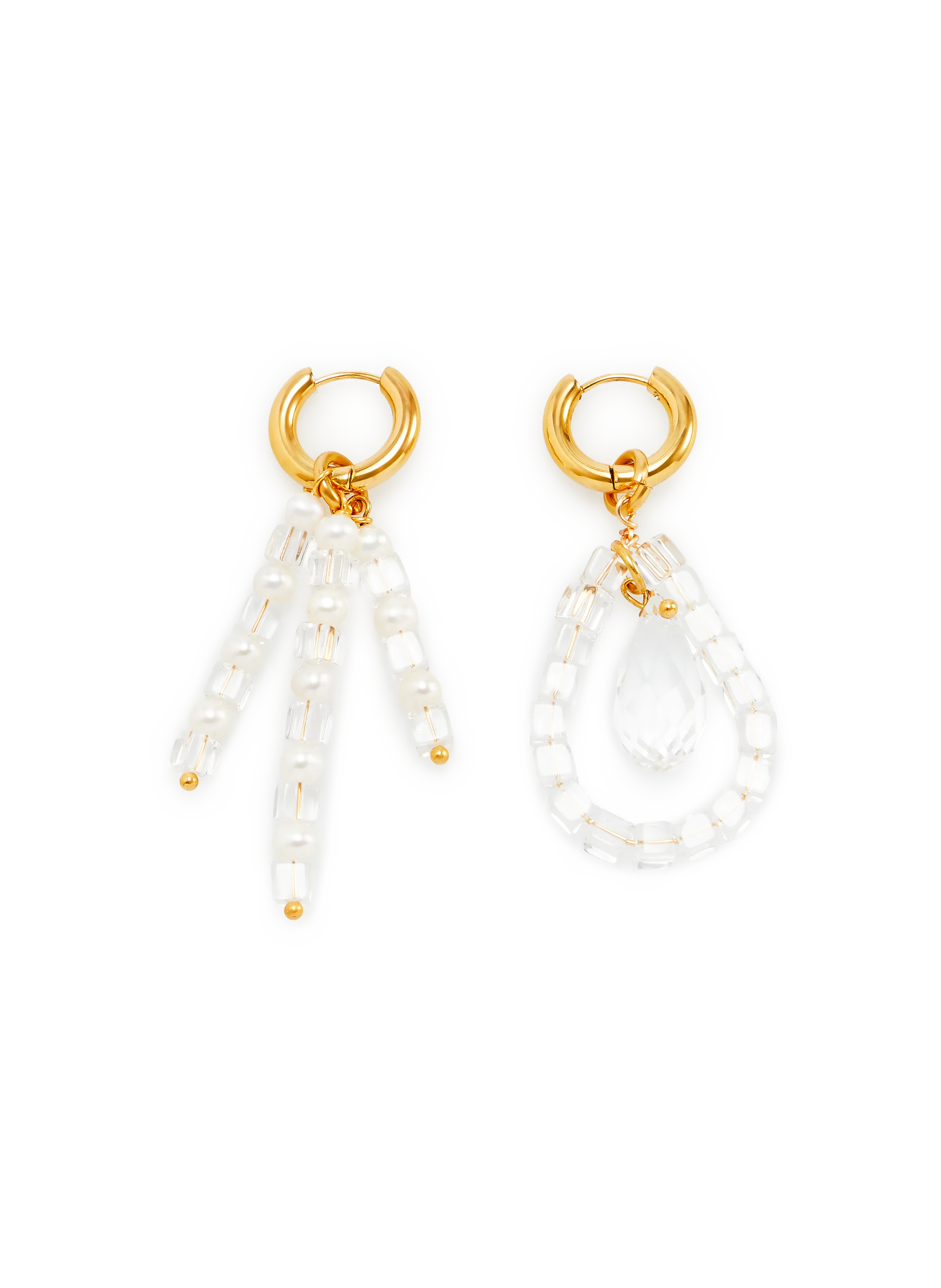 TIMELESS PEARLY  Boucles d'oreille dépareillées - Blanc