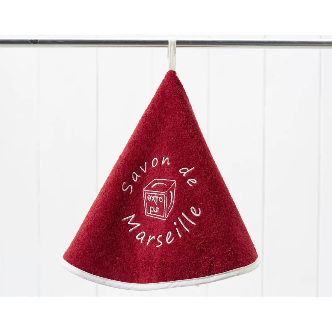 Torchon Essuie-mains SAVON De MARSEILLE Rouge | 3 Suisses