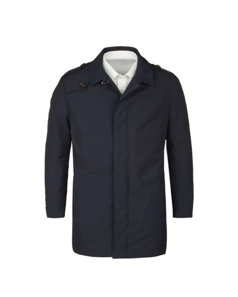 Trandy Imperméable effet trench bleu pour homme grand - Size-factory