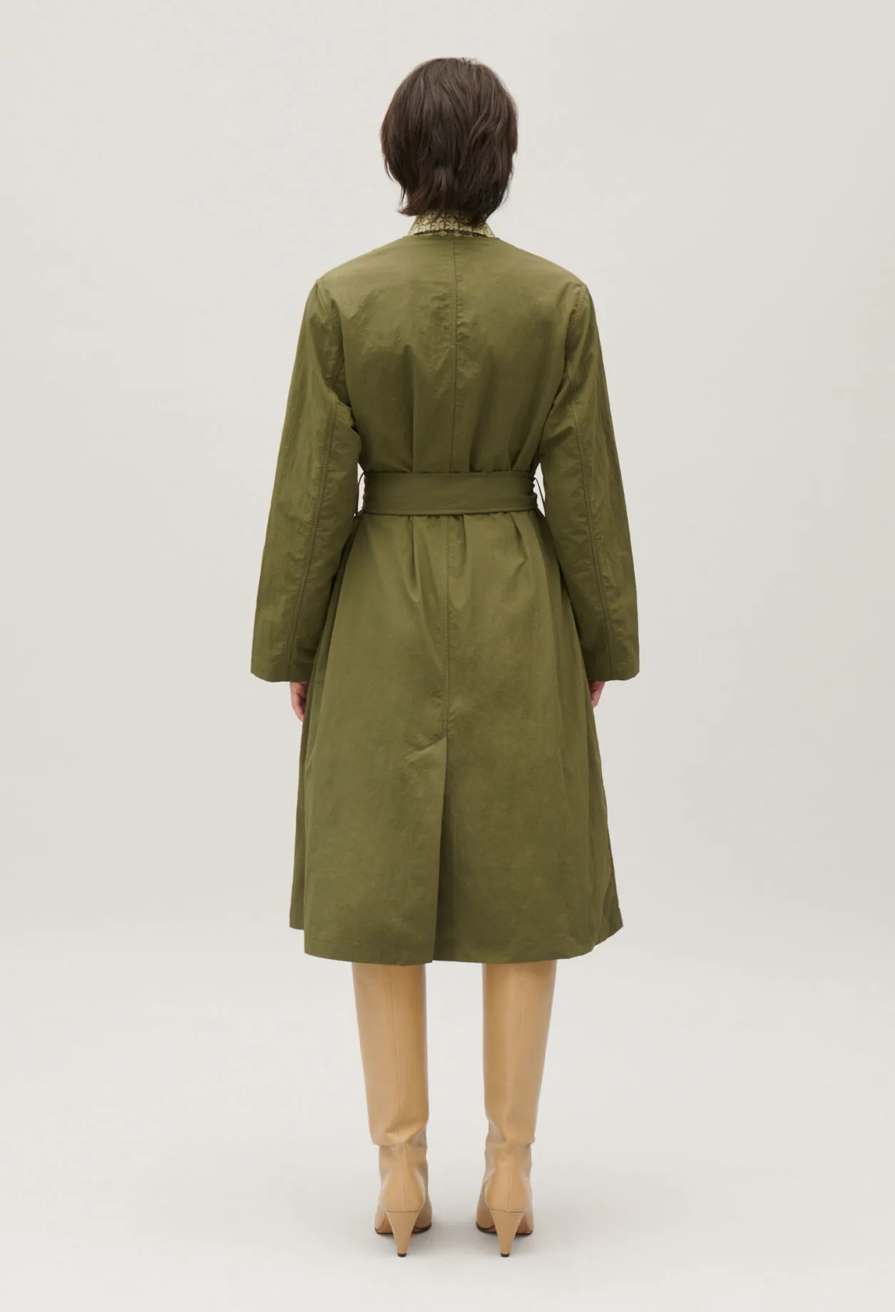 Trench mi-long nylon kaki | Claudie FR