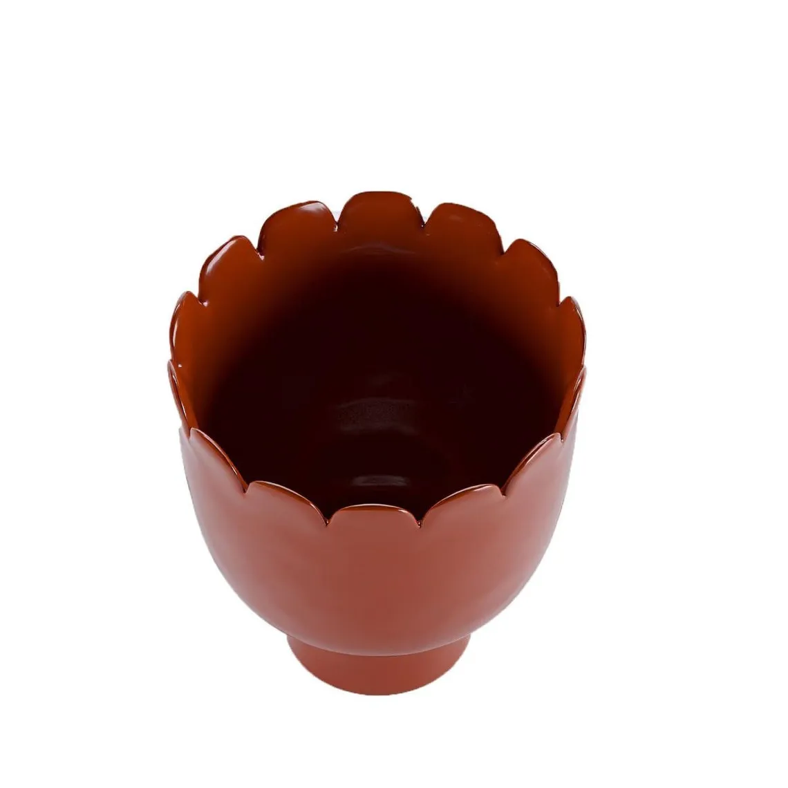 Vase forme tulipe en céramique rouge MARCEAU | 3 Suisses