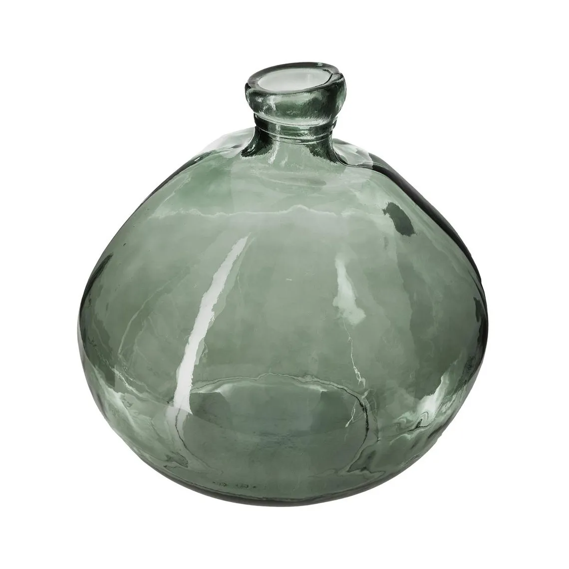 Vase Rond Verre Recyclé Kaki D33 cm | 3 Suisses