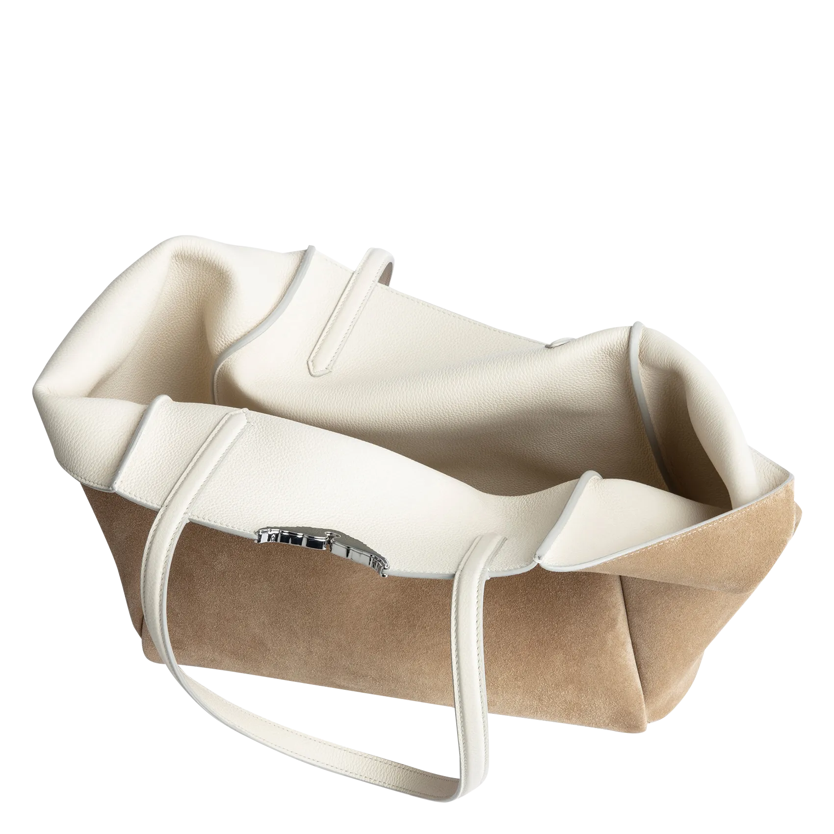 ZADIG&VOLTAIRE  Sac cabas en cuir grainé le borderline - Blanc
