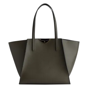 ZADIG&VOLTAIRE  Sac cabas en cuir grainé le borderline - Vert