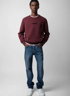 ZADIG&VOLTAIRE  Sweat col rond droit en coton mélangé simba - Rouge